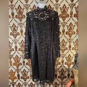 EVAN PICONE Black Lace Lined Party/Cocktail Women's Size 12 Dress